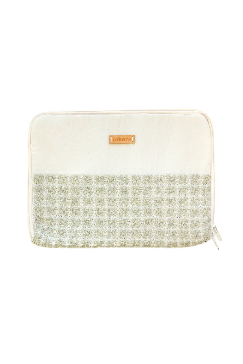 Embroidered Coin Purse, Main, color, Natural