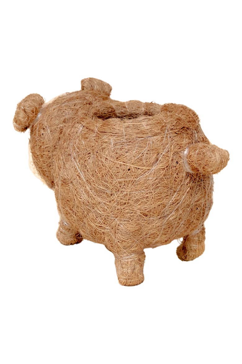Baby English Bulldog Handwoven Planter, Alternate, color, BROWN / WHITE