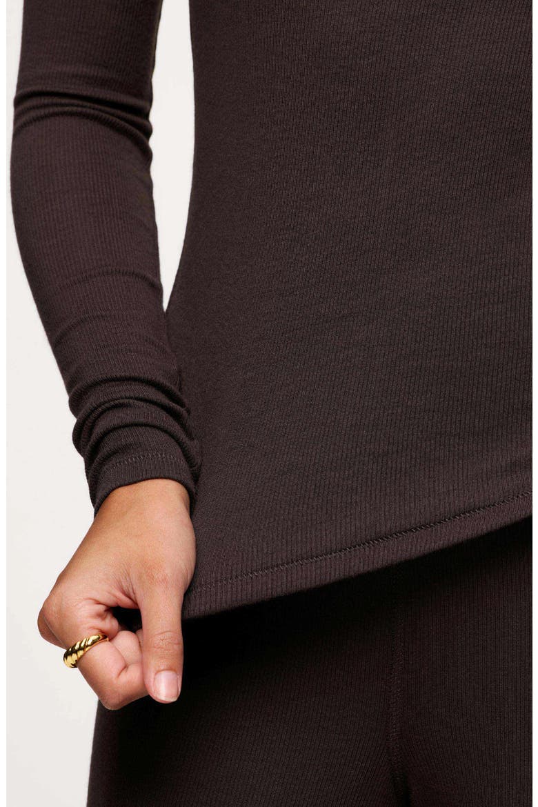 Slinky Rib Top, Alternate, color, ESPRESSO