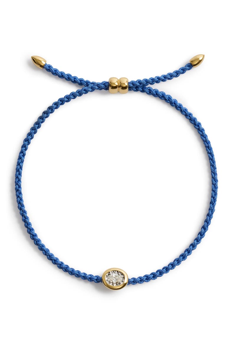 Oval Lab Grown Diamond Cord Bracelet, Main, color, 18K GOLD VERMEIL / LAB DIAMOND