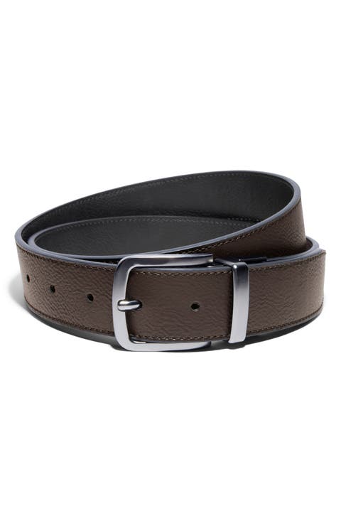 Reversible Faux Leather Belt