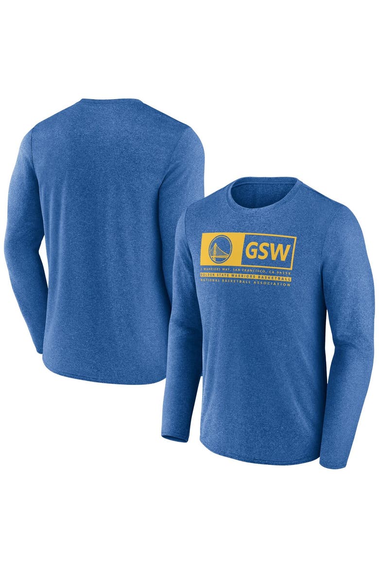 Men's Fanatics Branded Heather Royal Golden State Warriors Three-Point Play T-Shirt, Alternate, color, Heather Royal