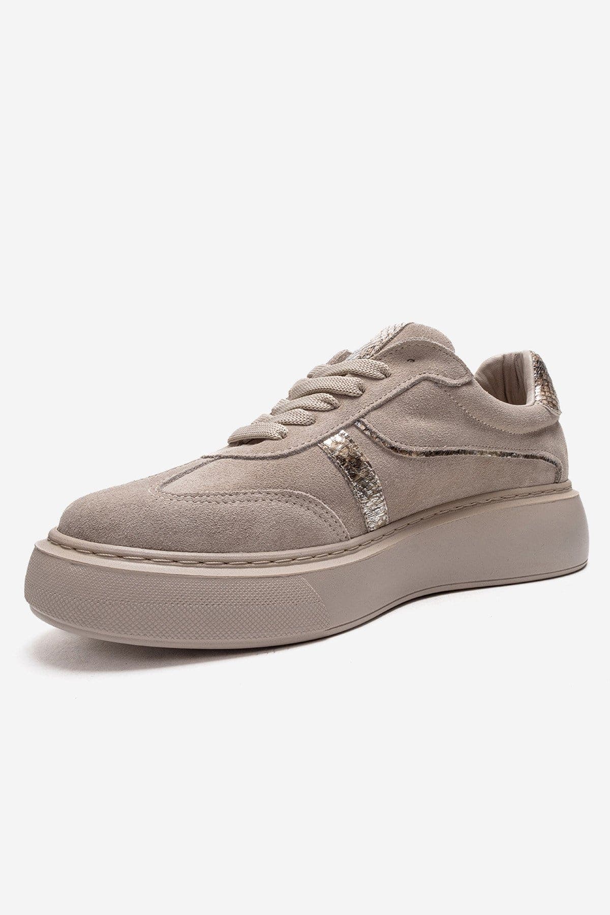 Forever & Always Shoes Ivara Leather Everyday Sneaker, Alternate, color, Beige Suede