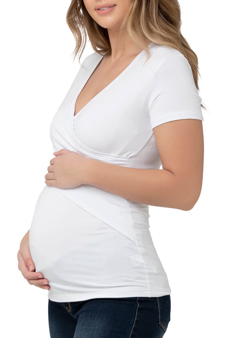 Embrace Maternity/Nursing T-Shirt, Alternate, color, WHITE