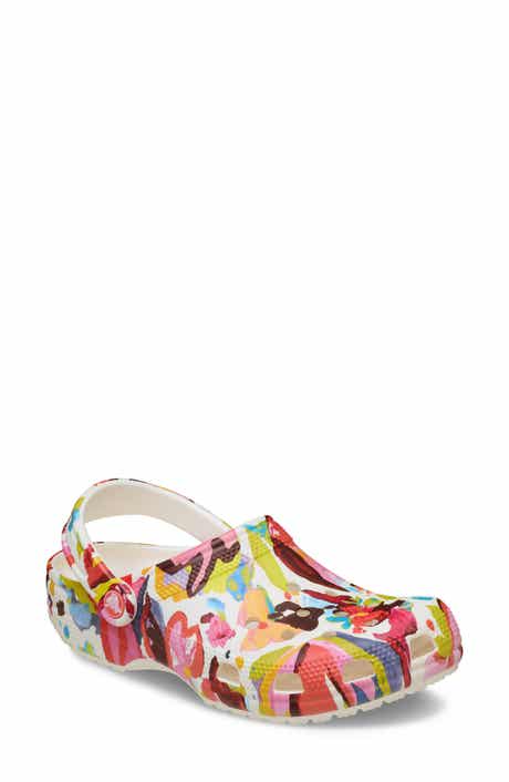 CROCS Classic Painted Floral Clog