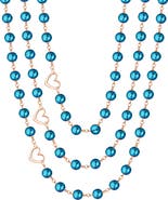 Rejected Hearts Club Celeste Blue Hematite 3-Layer Necklace