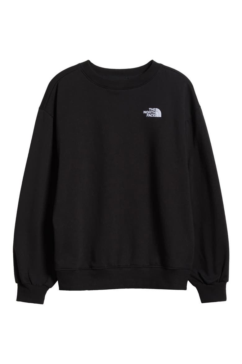 Evolution Oversize Crewneck Sweatshirt, Alternate, color, TNF BLACK