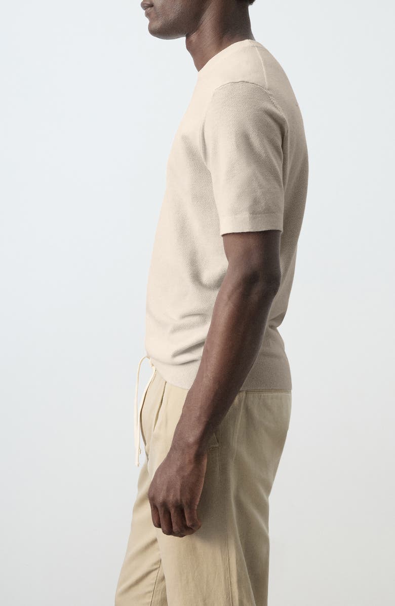 MANGO Fine Knit T-Shirt, Alternate, color, Beige