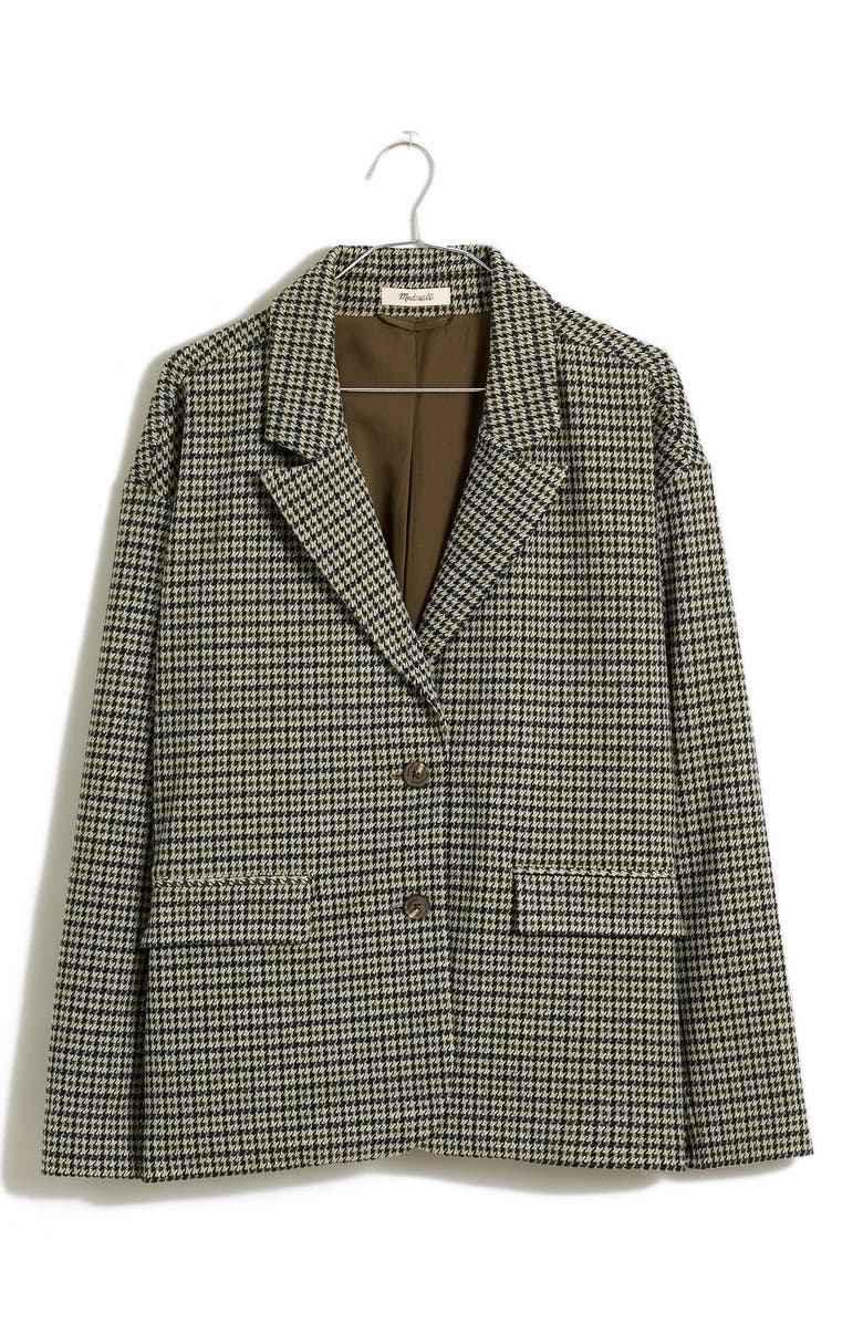 Madewell Houndstooth Oversize Knit Blazer, Alternate, color, 