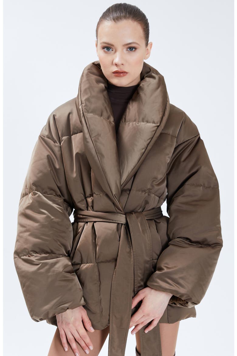 Nicole Benisti Priscilla Satin Puffer Coat (Women) | Nordstrom