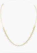 Everlee Reverse Pear Half Tennis Lab Diamond Necklace in 14K