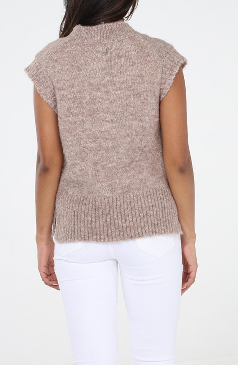 RAIN AND ROSE V-Neck Sweater Vest, Alternate, color, Mocha