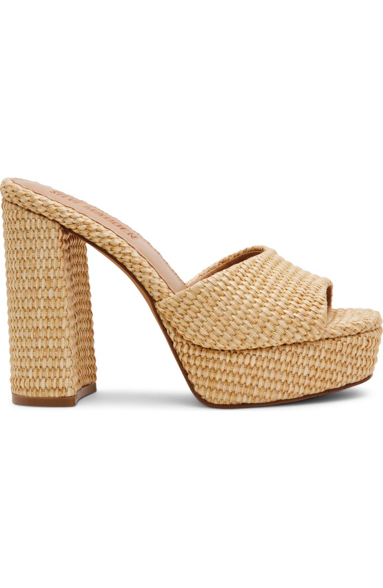 Steve Madden Joel Platform Sandal, Alternate, color, Natural Raffia