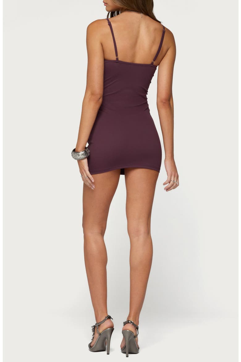 Onyx Cutout Minidress, Alternate, color, PLUM