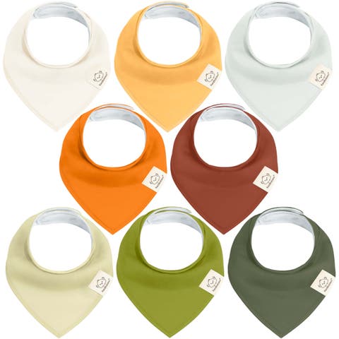 8-Pack Organic Bandana Bibs
