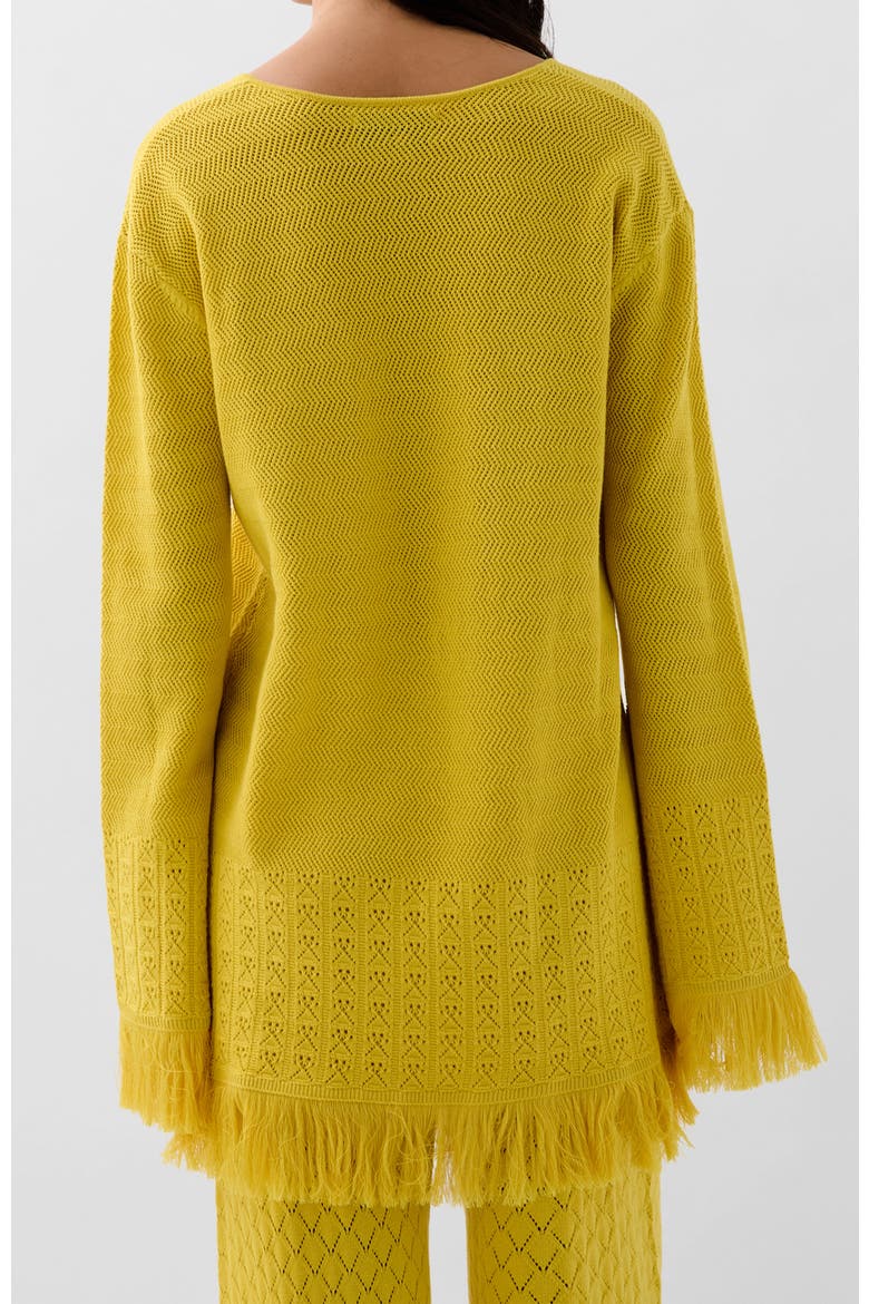 Pointelle Knit Jumper, Alternate, color, Yellow