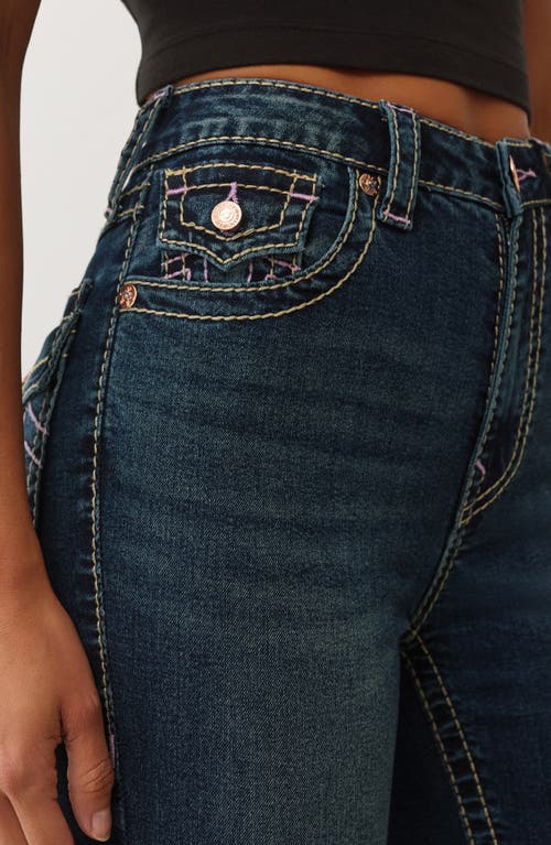 True Religion Halle Big T High Waist Flap Pocket Skinny Jeans In Blue