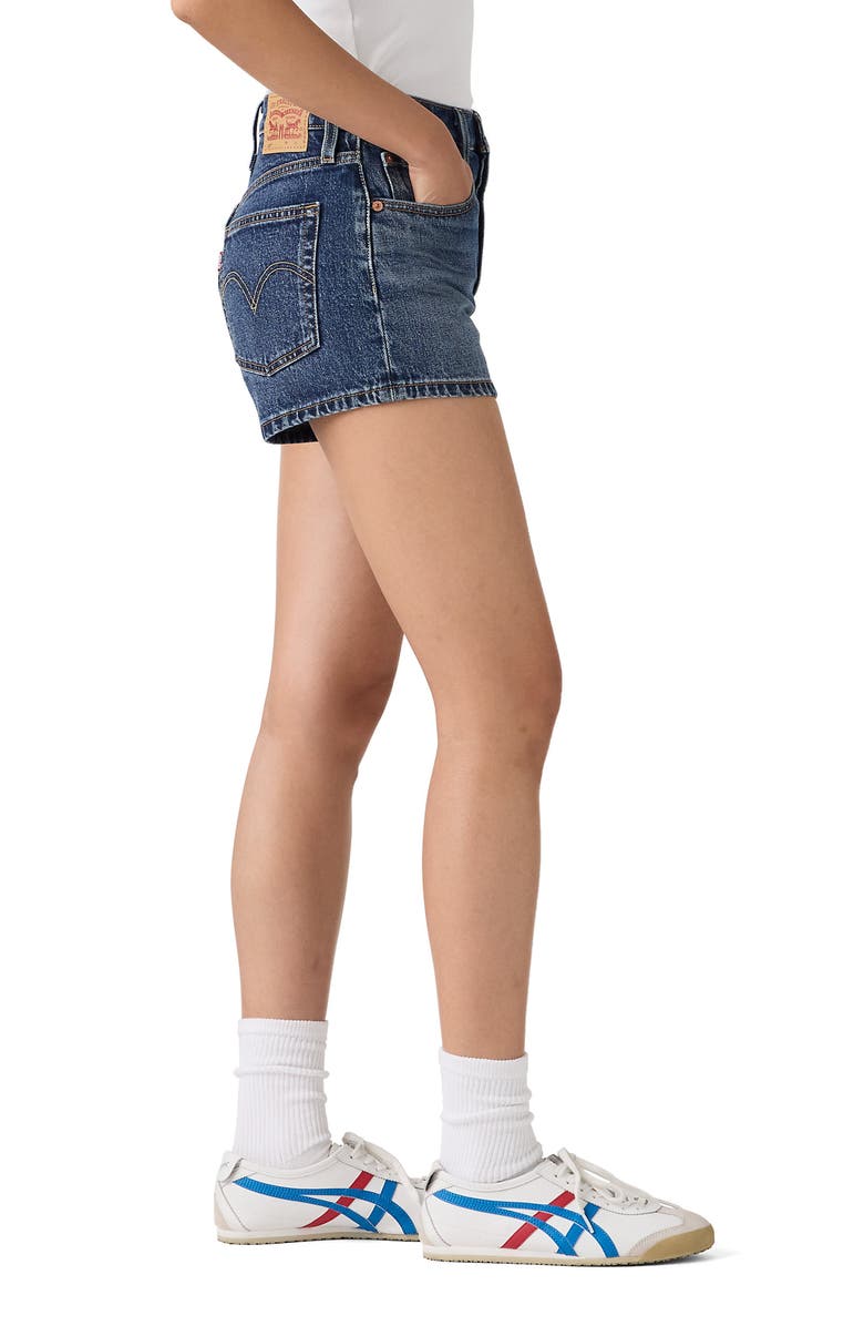 Levi's 501<sup>®</sup> Original High Waist Denim Shorts, Alternate, color, Bottom Place