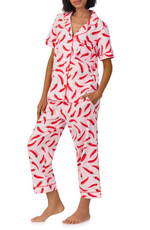Bedhead Pajamas Print Stretch Organic Cotton Jersey Crop Pajamas