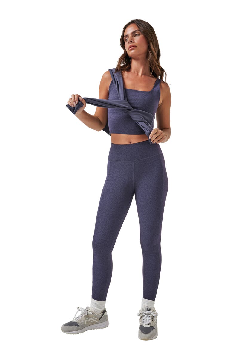 TravisMathew Moveknit Bonded Pocket Leggings, Alternate, color, Graystone Swirl Multi