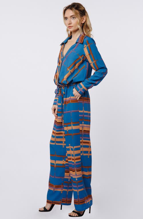 Ciebon Gina Drawstring Wide Leg Pants In Blue