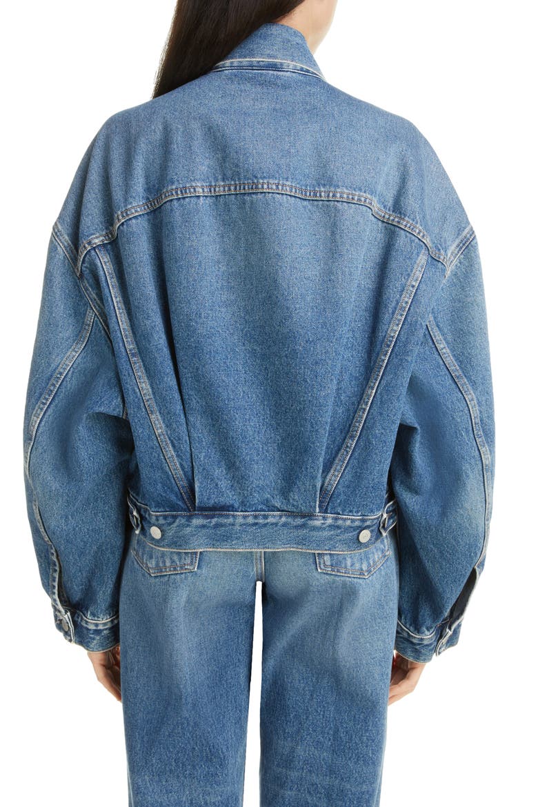 Morris Denim Trucker Jacket, Alternate, color, MID BLUE