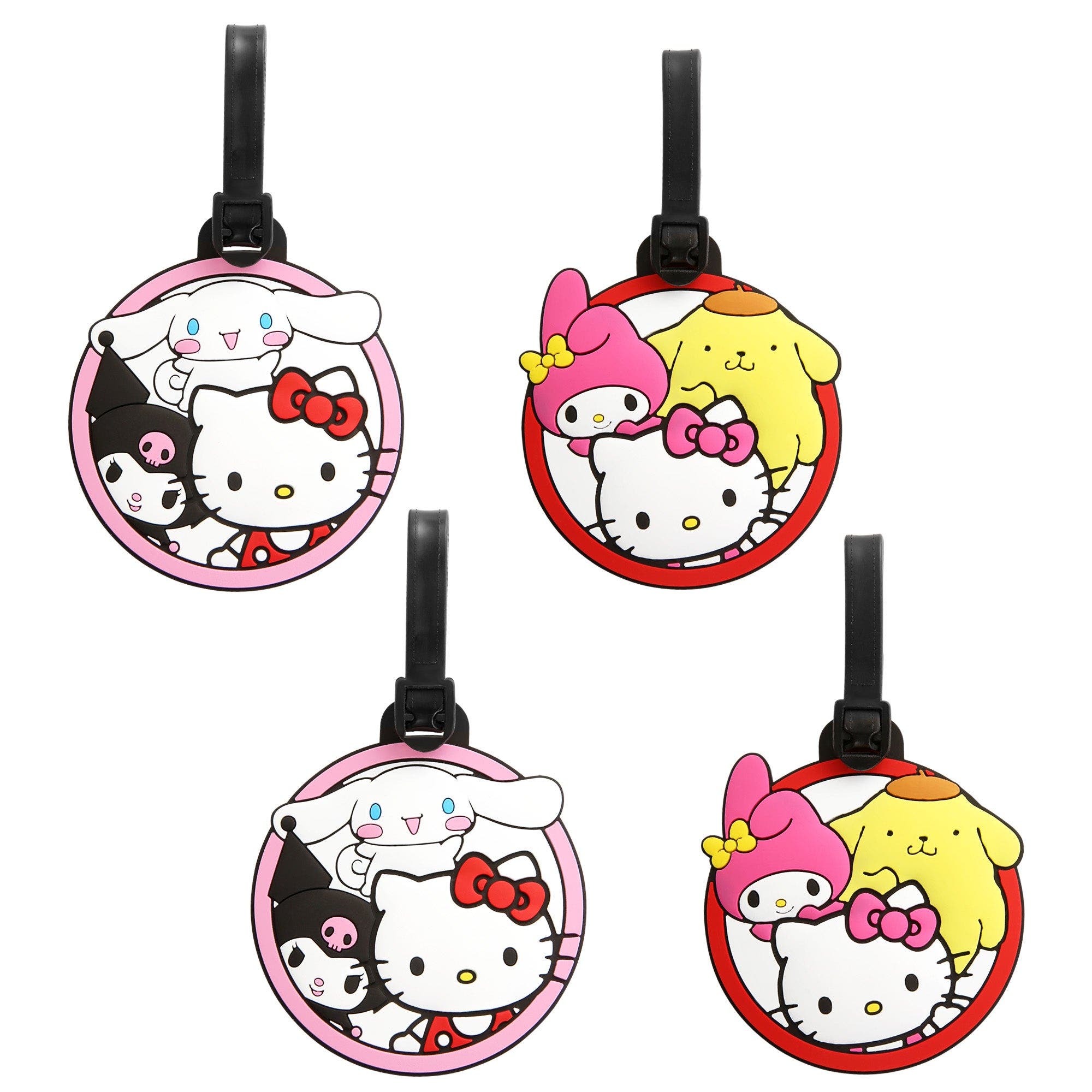 Hello Kitty Cute Luggage Tag, Set of 4, Main, color, Black, Multi-Color