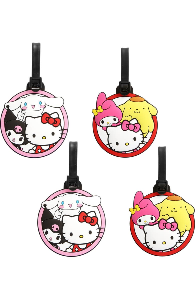 Hello Kitty Cute Luggage Tag, Set of 4, Main, color, Black, Multi-Color