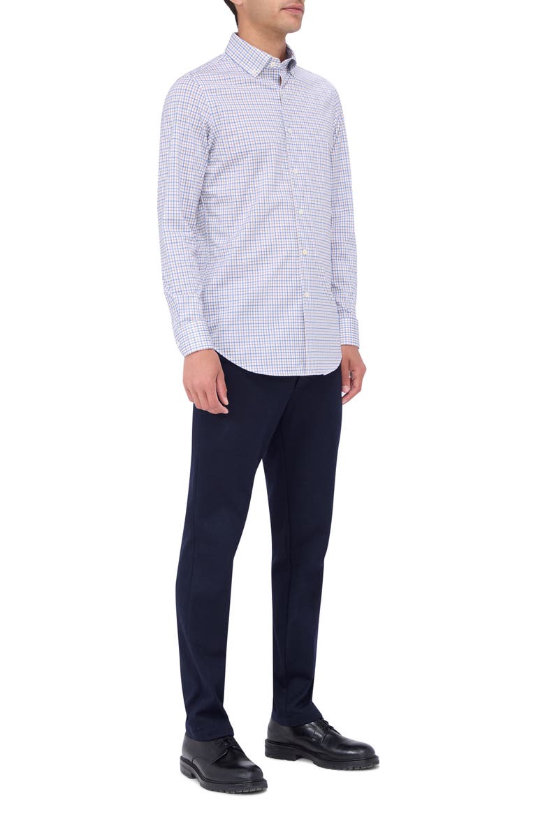 Bugatchi James OoohCotton<sup>®</sup> Tattersall Check Button-Down Shirt, Alternate, color, Sand
