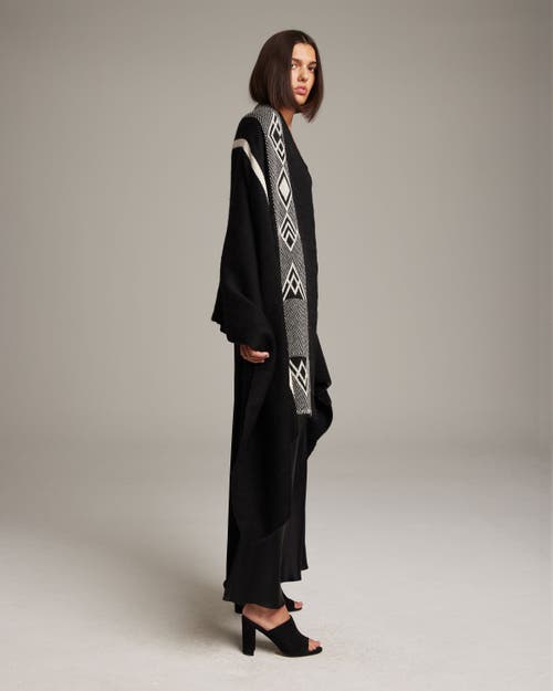 Voz Diagonal Wrap In Black/ivory