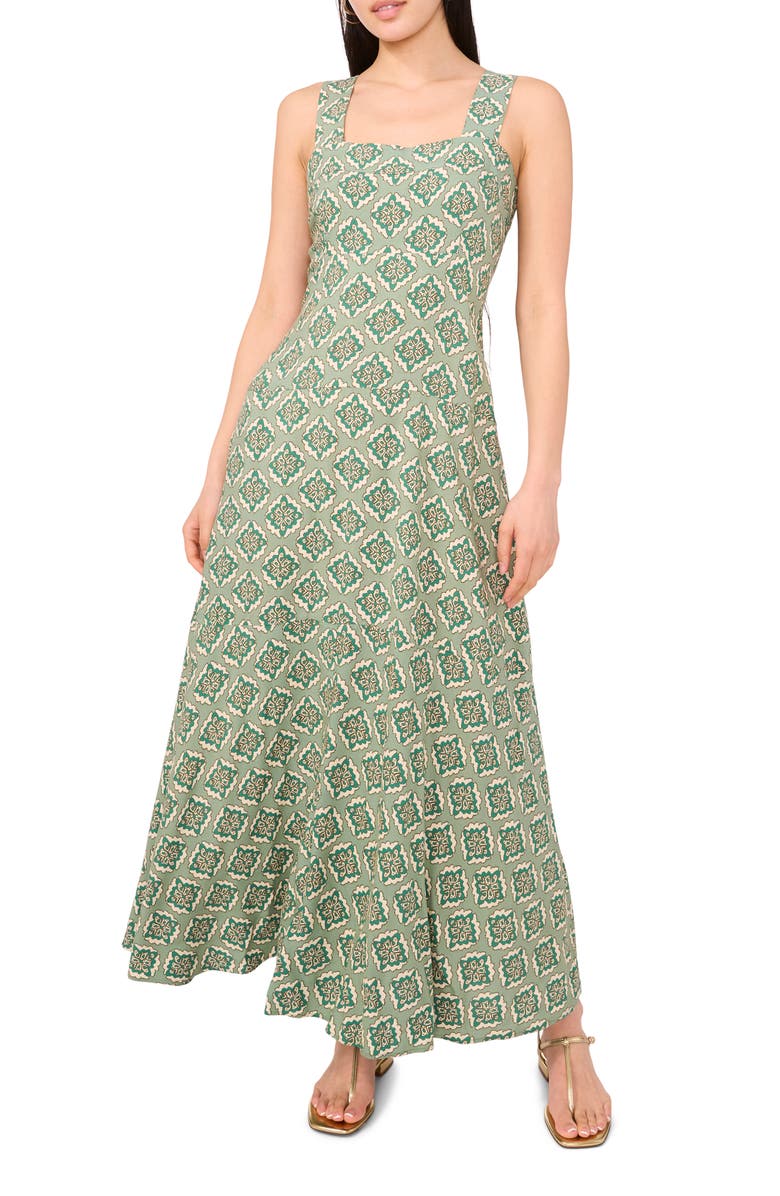 Vince Camuto Square Neck Maxi Dress, Main, color, Blue Aura