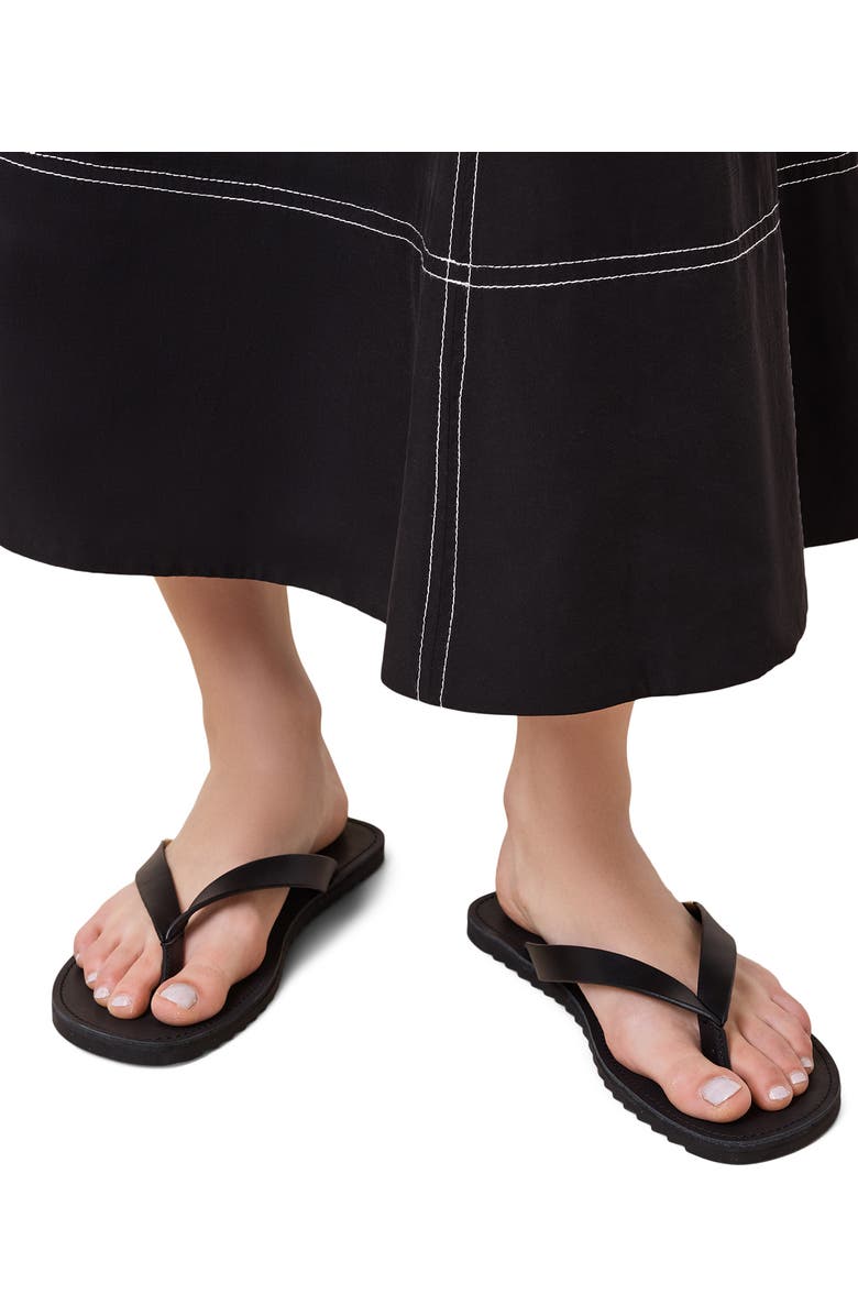 AllSaints Sydney Flip Flop, Alternate, color, Black