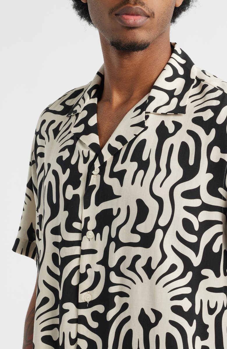 OAS Loefy Rocco Camp Shirt, Alternate, color, Black