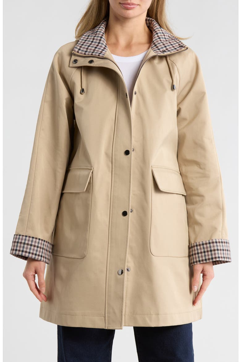 Hooded Rain Coat, Alternate, color, KHAKI