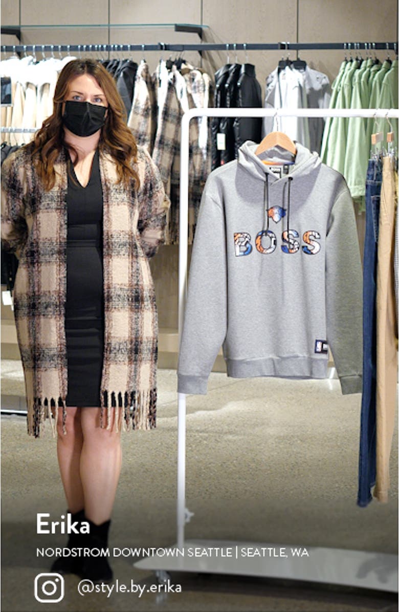 x NBA New York Knicks Wbounce 2 Logo Cotton Blend Graphic Hoodie, sales video thumbnail