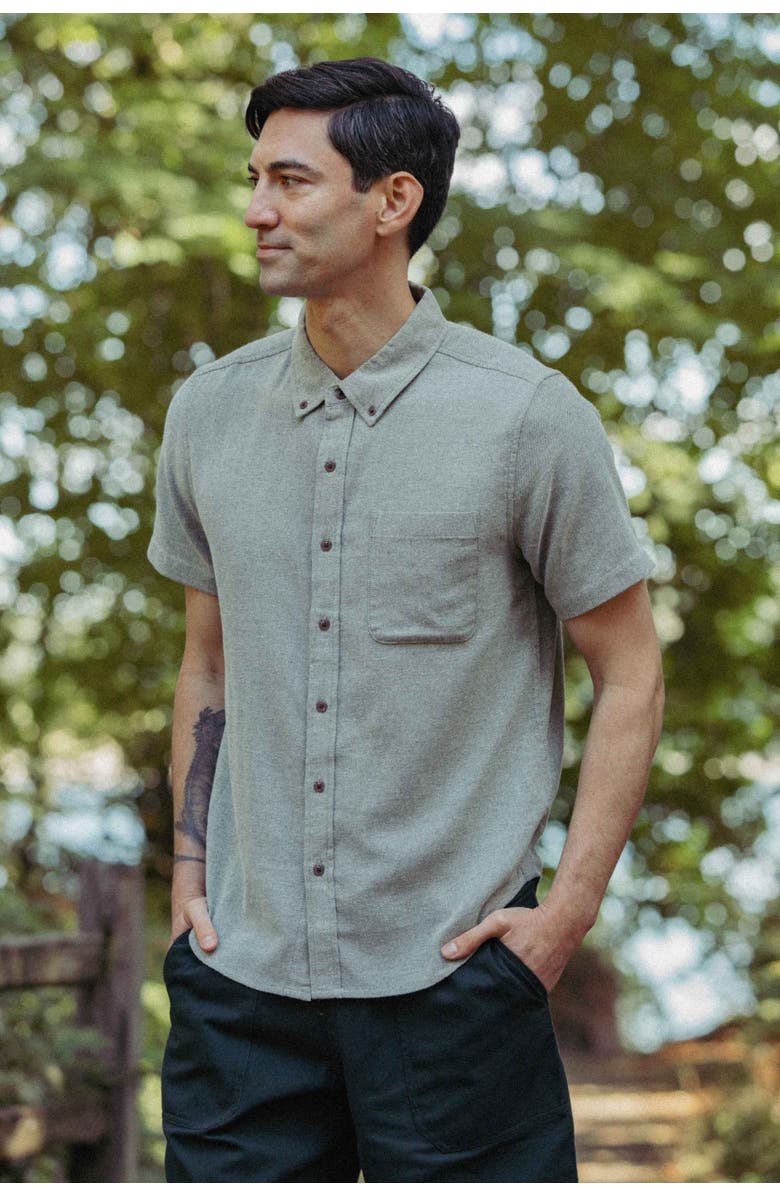 Bridge & Burn Bryce Shirt, Alternate, color, Olive Twill