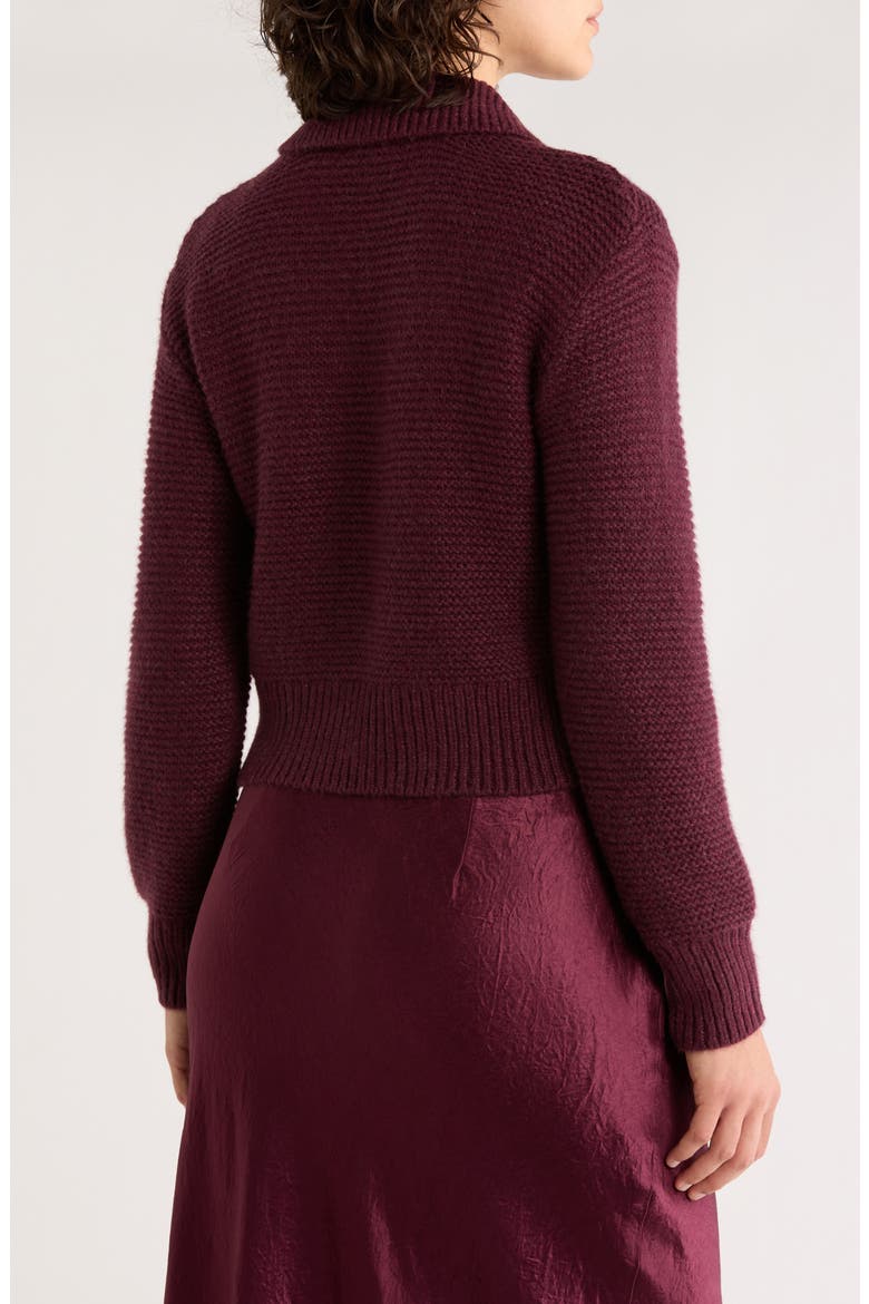 Everly Cable Detail Polo Sweater, Alternate, color, FIG