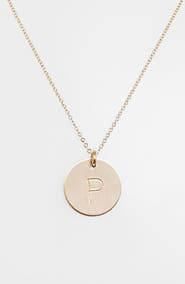 Nashelle 14k-Gold Fill Initial Disc Necklace