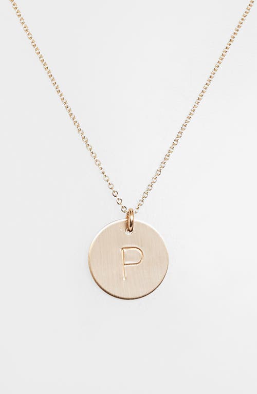 Nashelle 14k-Gold Fill Initial Disc Necklace in 14K Gold Fill P 