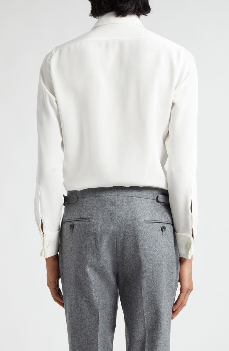 Thom Sweeney Lecce Silk Dress Shirt, Alternate, color, White