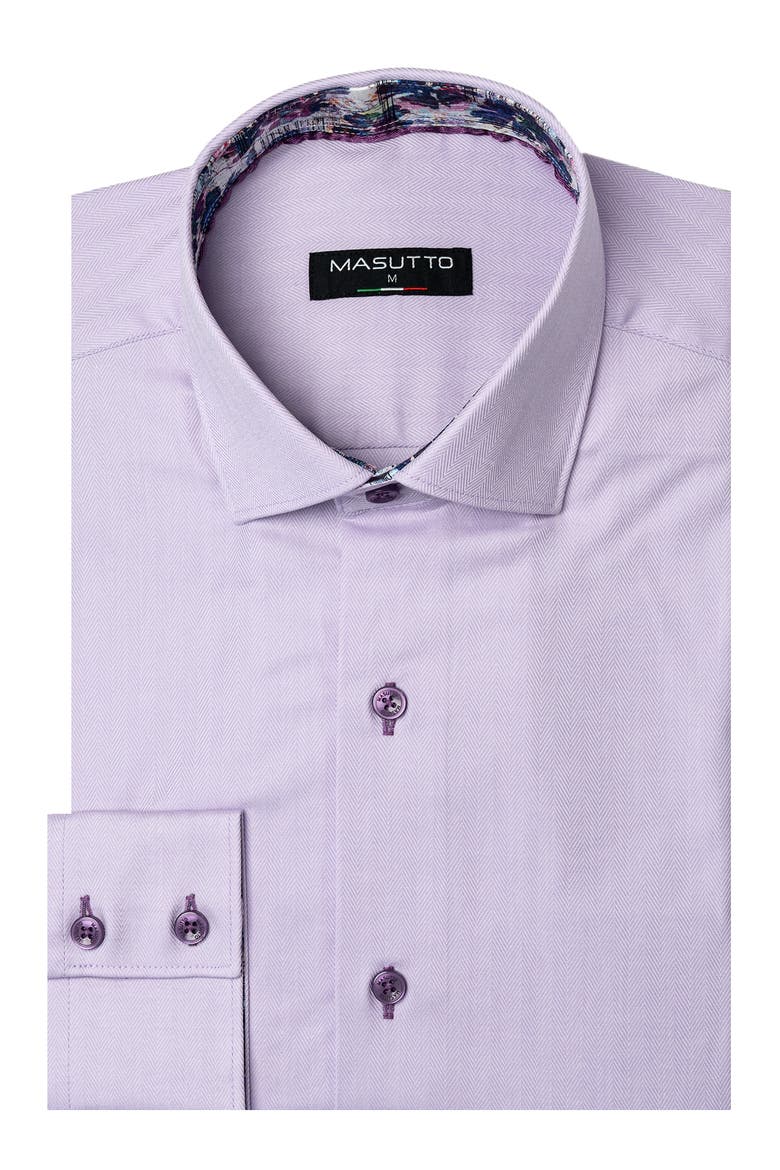 Lawrence Button Down Long Sleeve Shirt, Main, color, Purple