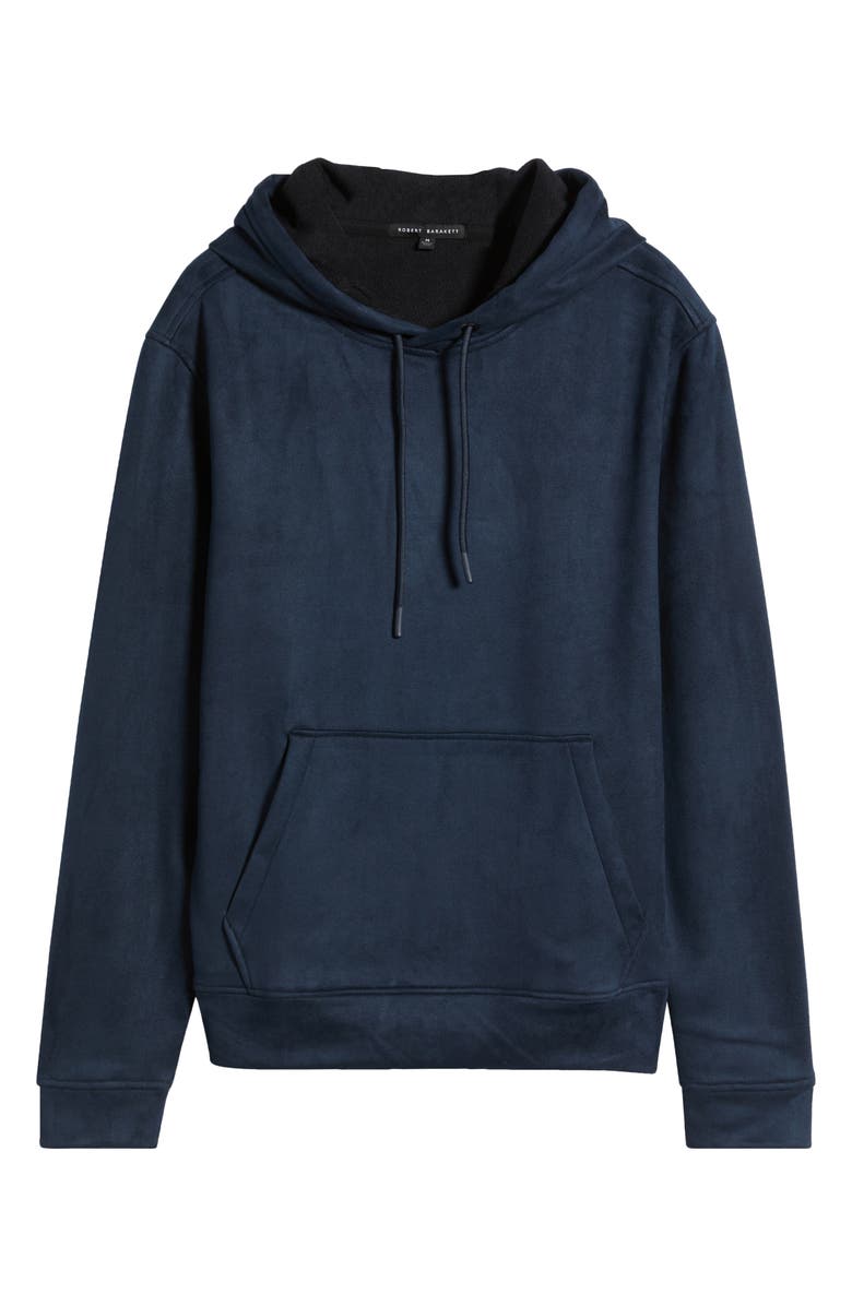 Robert Barakett Sidewinder Faux Suede Hoodie, Alternate, color, Navy