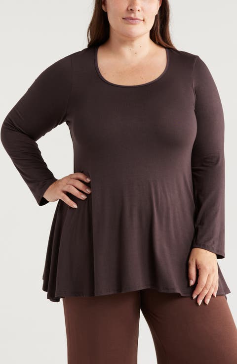 Swing Asymmetric Hem Tunic Top