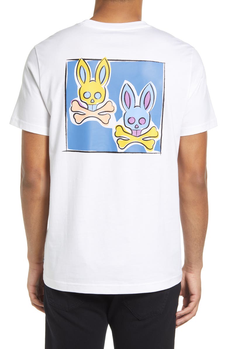 Psycho Bunny Men's James Bunny in a Box Cotton Graphic Tee, Alternate, color, 