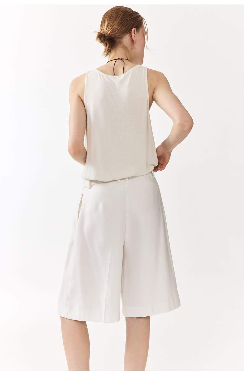 H&M Tailored Bermuda Shorts, Alternate, color, Ivory
