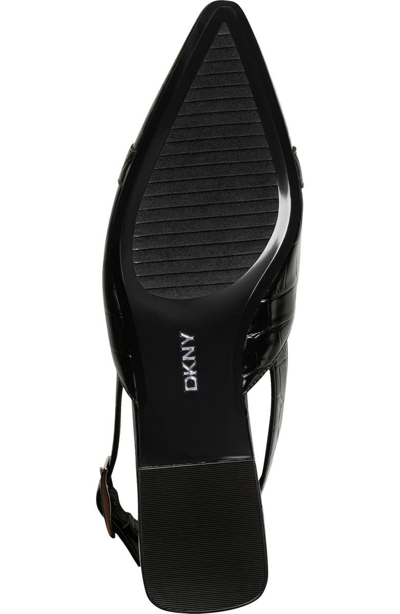 DKNY Cosetta Slingback Pointed Toe Flat, Alternate, color, Black