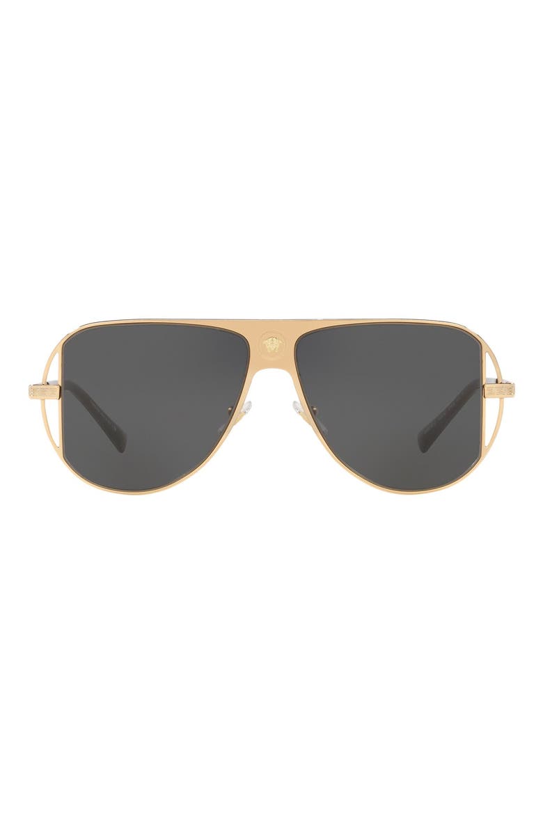 57mm Pilot Aviator Sunglasses, Main, color, GOLD