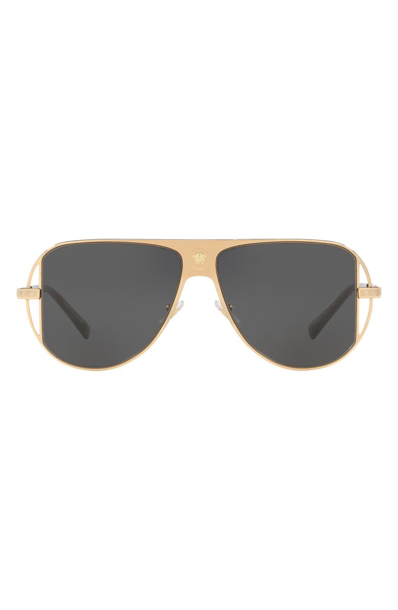 Versace 57mm Pilot Aviator Sunglasses, Main, color, Gold