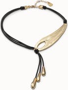 UNODE50 Fringed Leather Whip Necklace