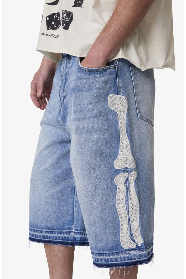 Ultra Baggy Bone Denim Shorts, Alternate, color, BLUE